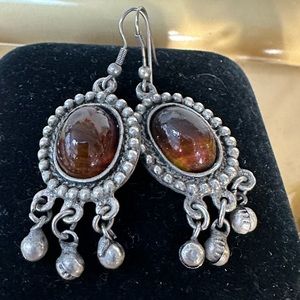 Rustic artisan ethnic vibe distressed earrings